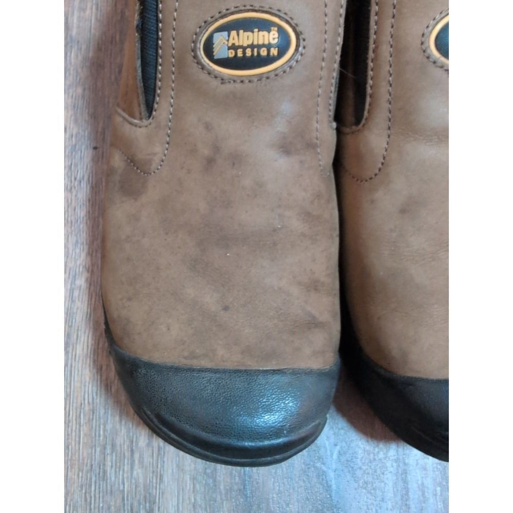 Alpine Design Men's Size 11M Brown Leather Casual Slip On Comfort Shoes - Picture 6 of 16